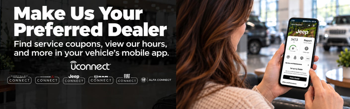 uconnect® make us your preferred dealer | Legacy Chrysler Dodge Jeep Ram in Florence SC