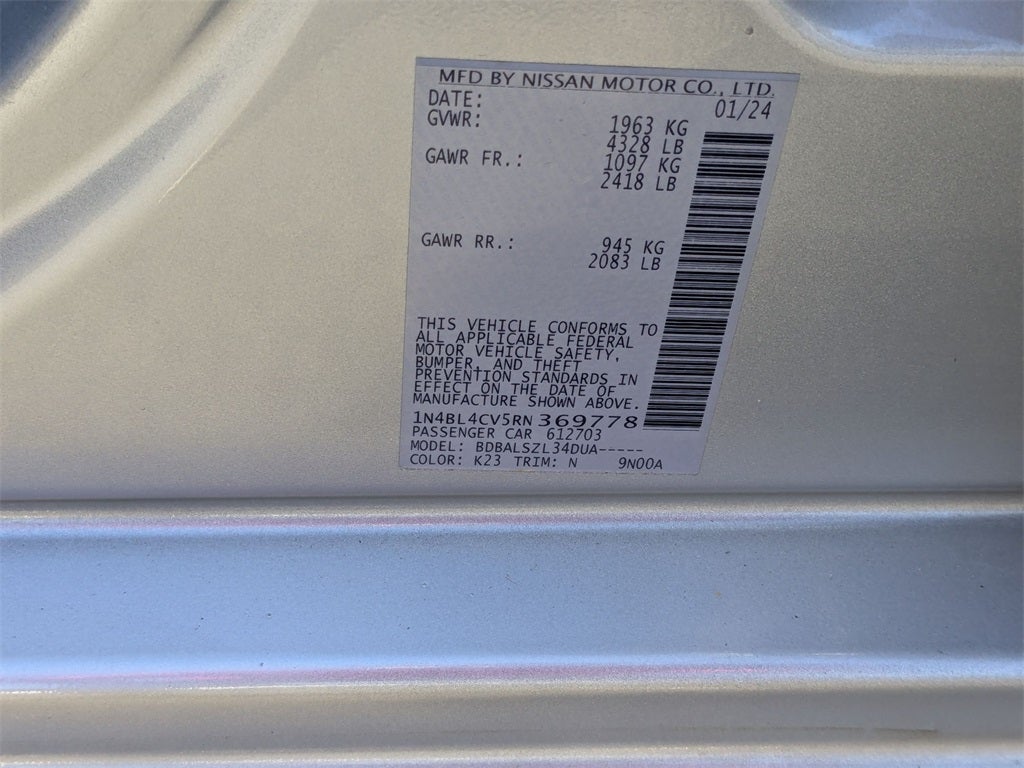 2024 Nissan Altima SR FWD