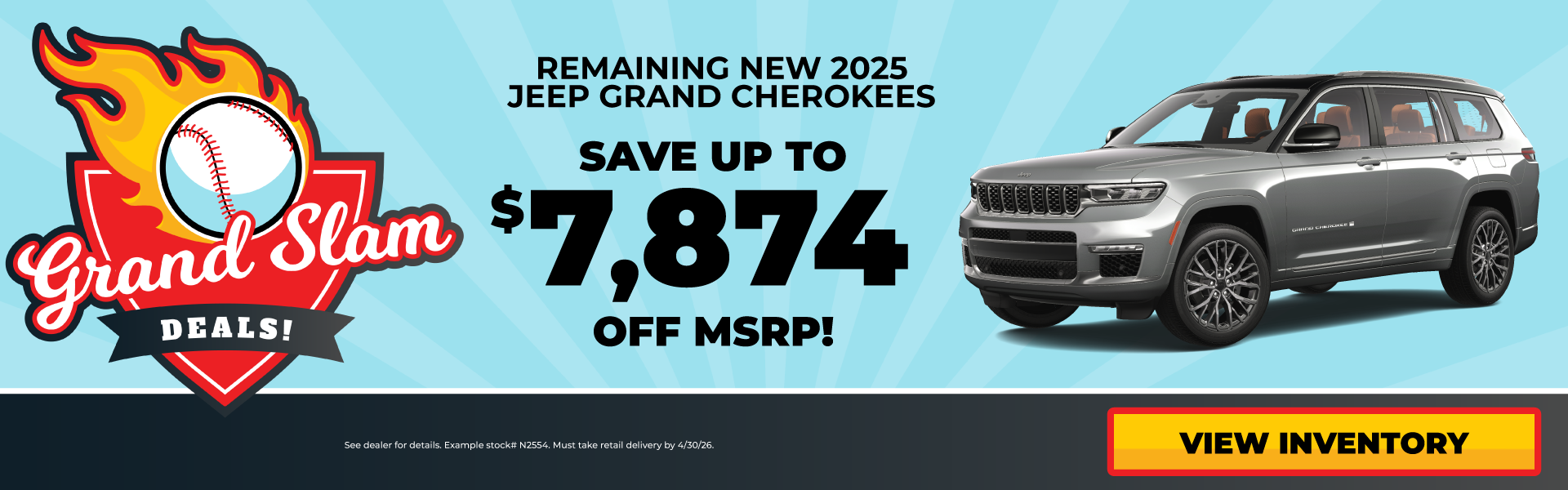 Remaining New 2025 Jeep Grand Cherokees Save up to $7,874 of