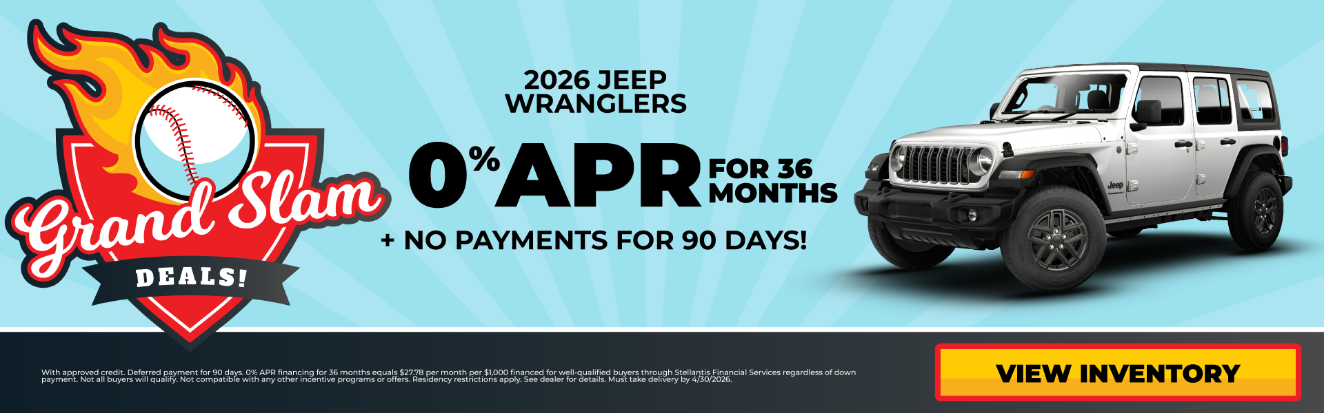 2026 Jeep Wranglers 0% APR for 36 months