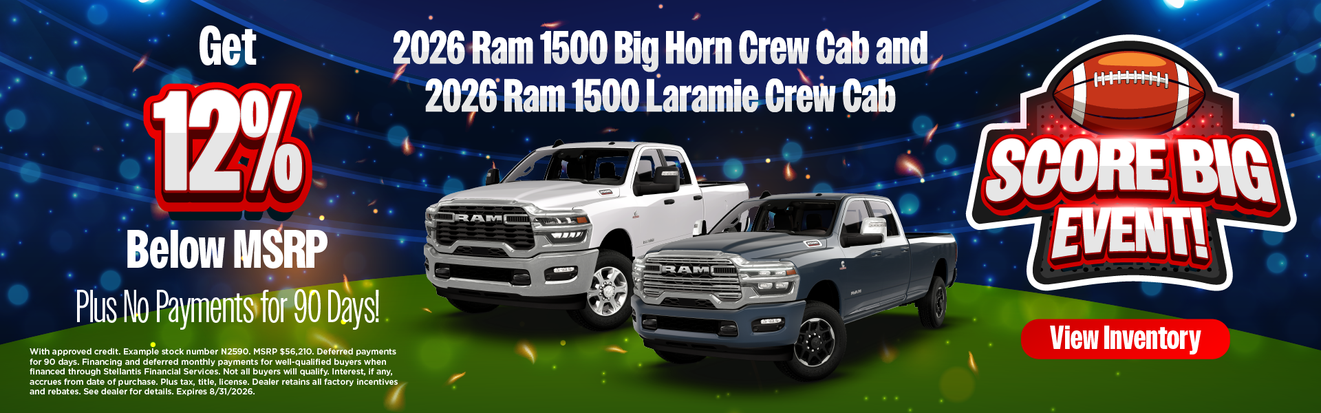 2026 Ram 1500 Big Horn Crew Cab and 2026 Ram 1500 Laramie Cr