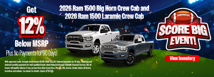 2026 Ram 1500 Big Horn Crew Cab and 2026 Ram 1500 Laramie Cr