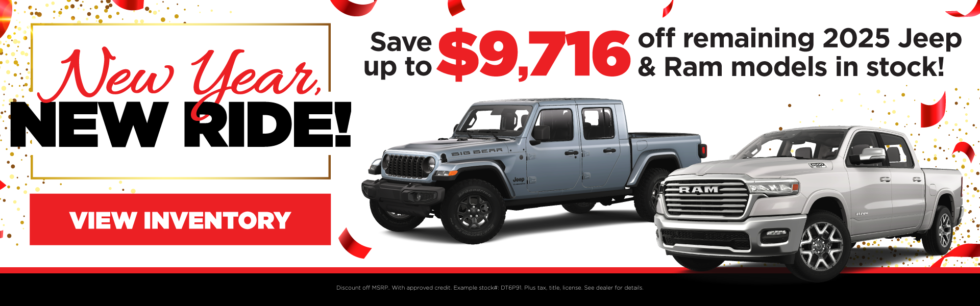 Save up to $9,716 off remaining 2025 Jeep and Ram models in 