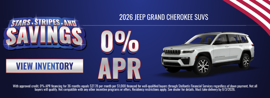 2026 Jeep Grand Cherokee SUVs 0% APR