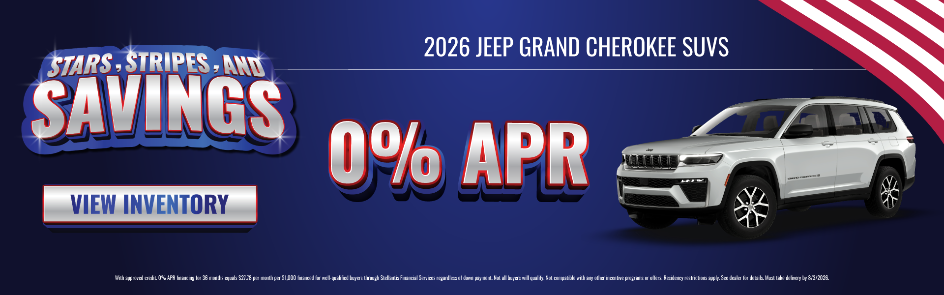 2026 Jeep Grand Cherokee SUVs 0% APR