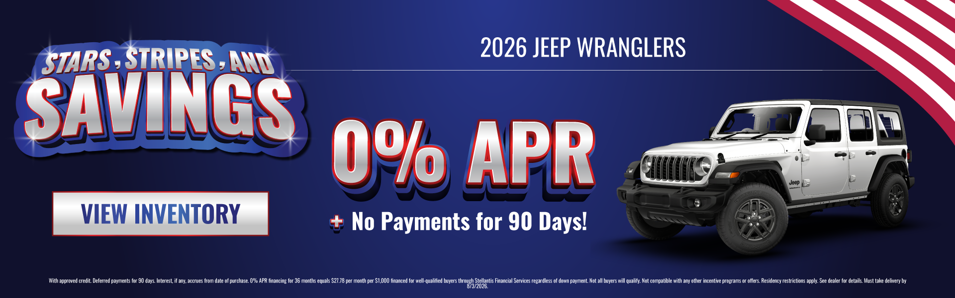 2026 Jeep Wranglers 0% APR