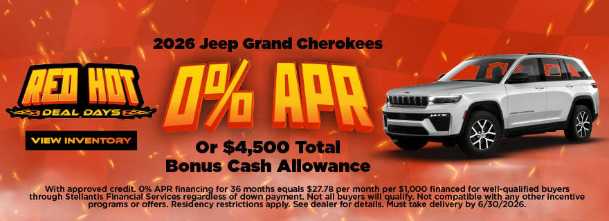 2026 Jeep Grand Cherokees 0% APR