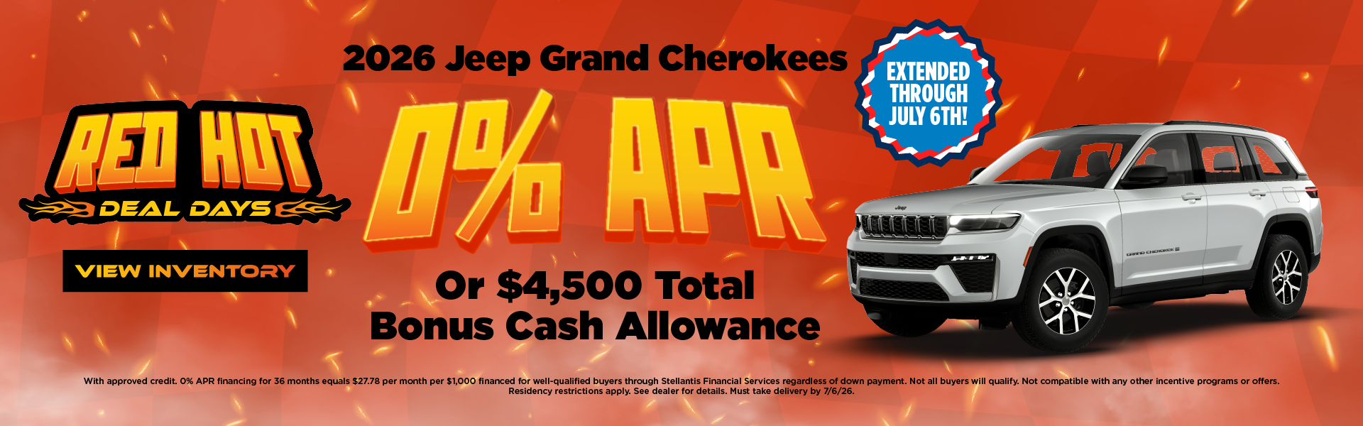 2026 Jeep Grand Cherokees 0% APR
