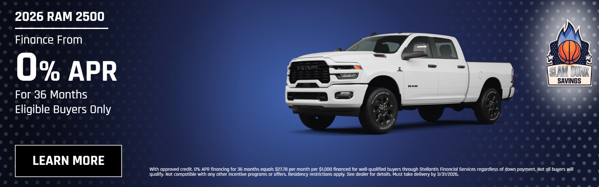2026 Ram 2500 0% APR for 36 months!
