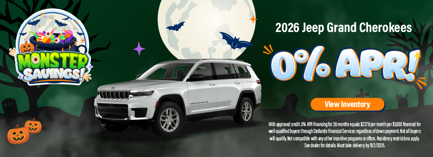2026 Jeep Grand Cherokees 0% APR!