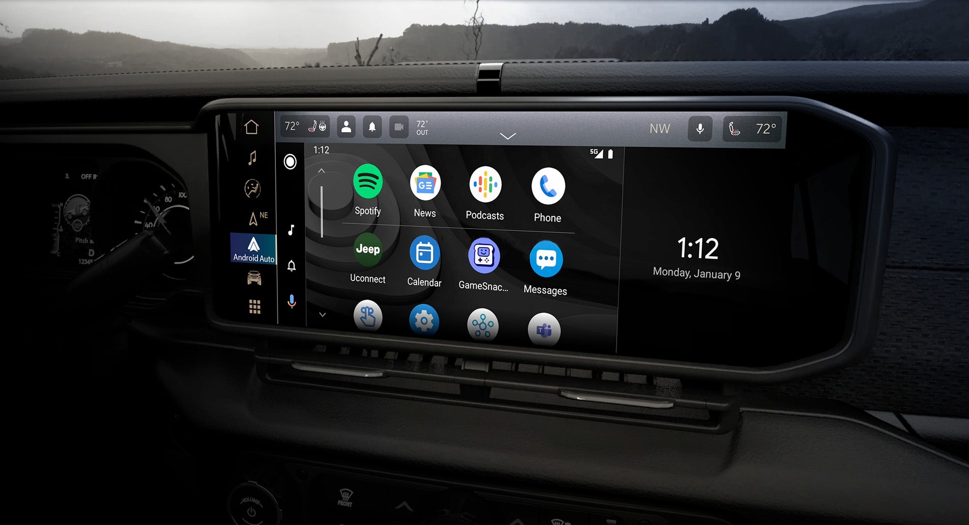 2026 Jeep Wrangler 12.3-inch Uconnect touchscreen at Legacy CDJR